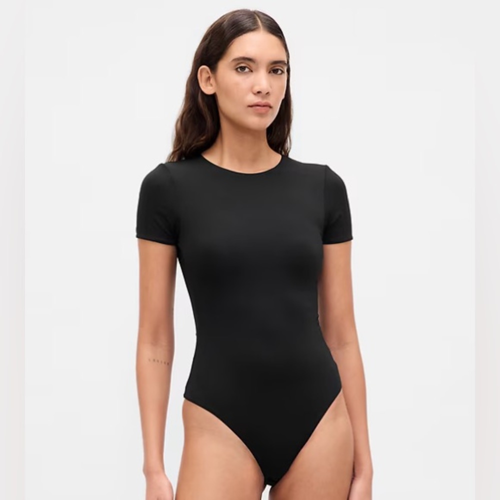 Gap GapBody‎ SecondSkin Black T-Shirt Bodysuit